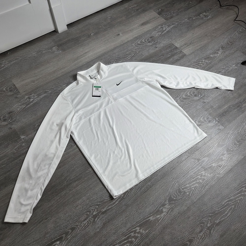 Nike Men's Essential Dri-FIT Half-Zip Golf Pullover White - NWT - Size XL-Tall - Picture 3 of 12